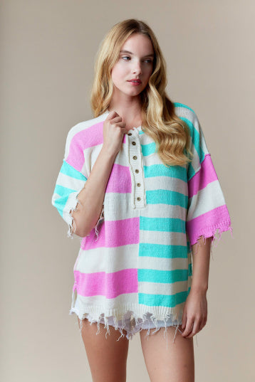 Summer Breeze Stripe Knit Top