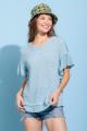 Waffle Knit w/ruffle sleeve top