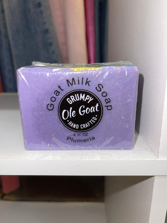 Grumpy Ole Goat- Goat Milk Soap- Plumeria