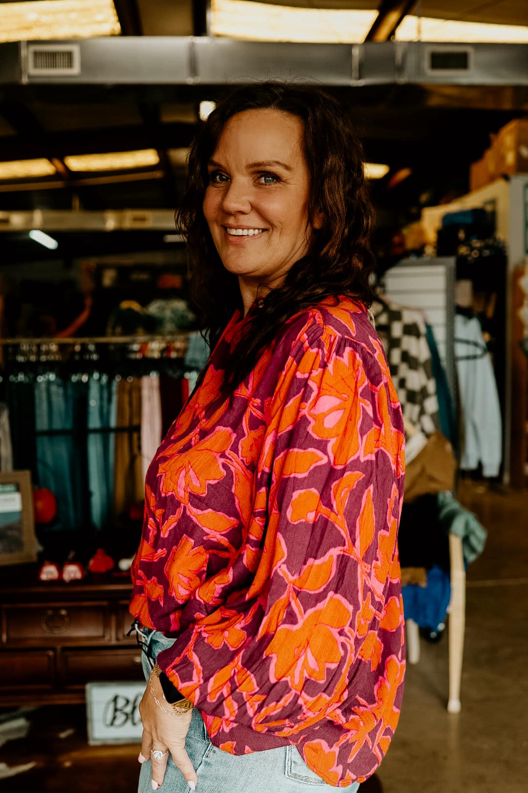 Autumn Blossom Boho Blouse