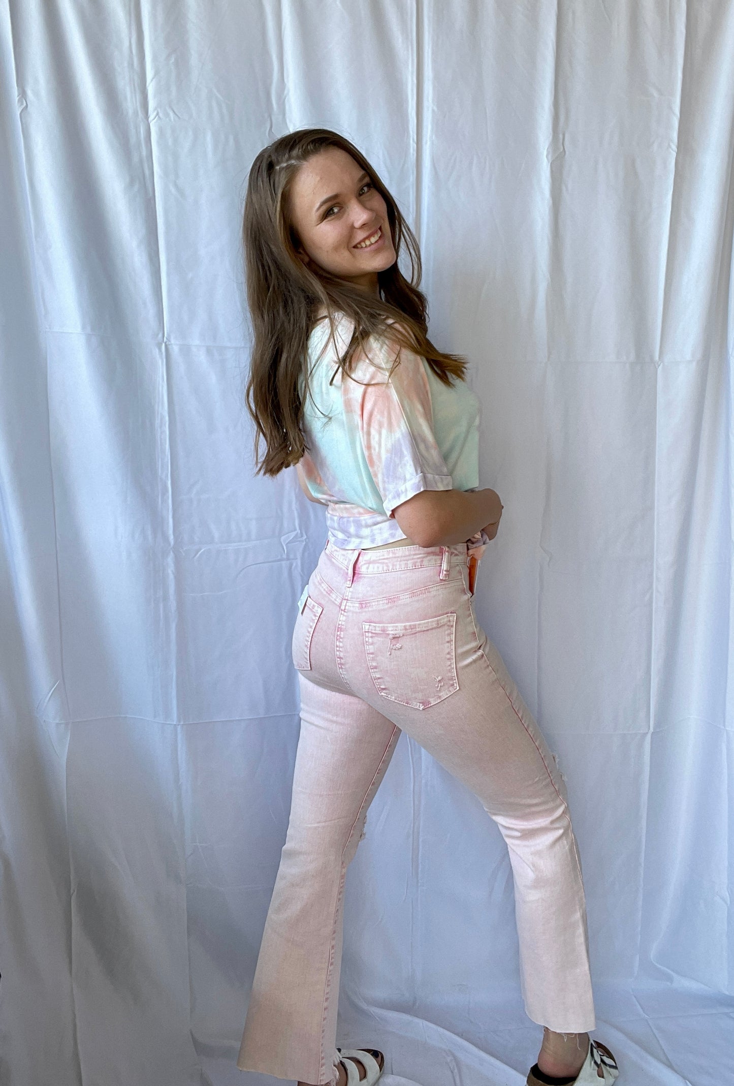 Vintage Pink Risen Denim