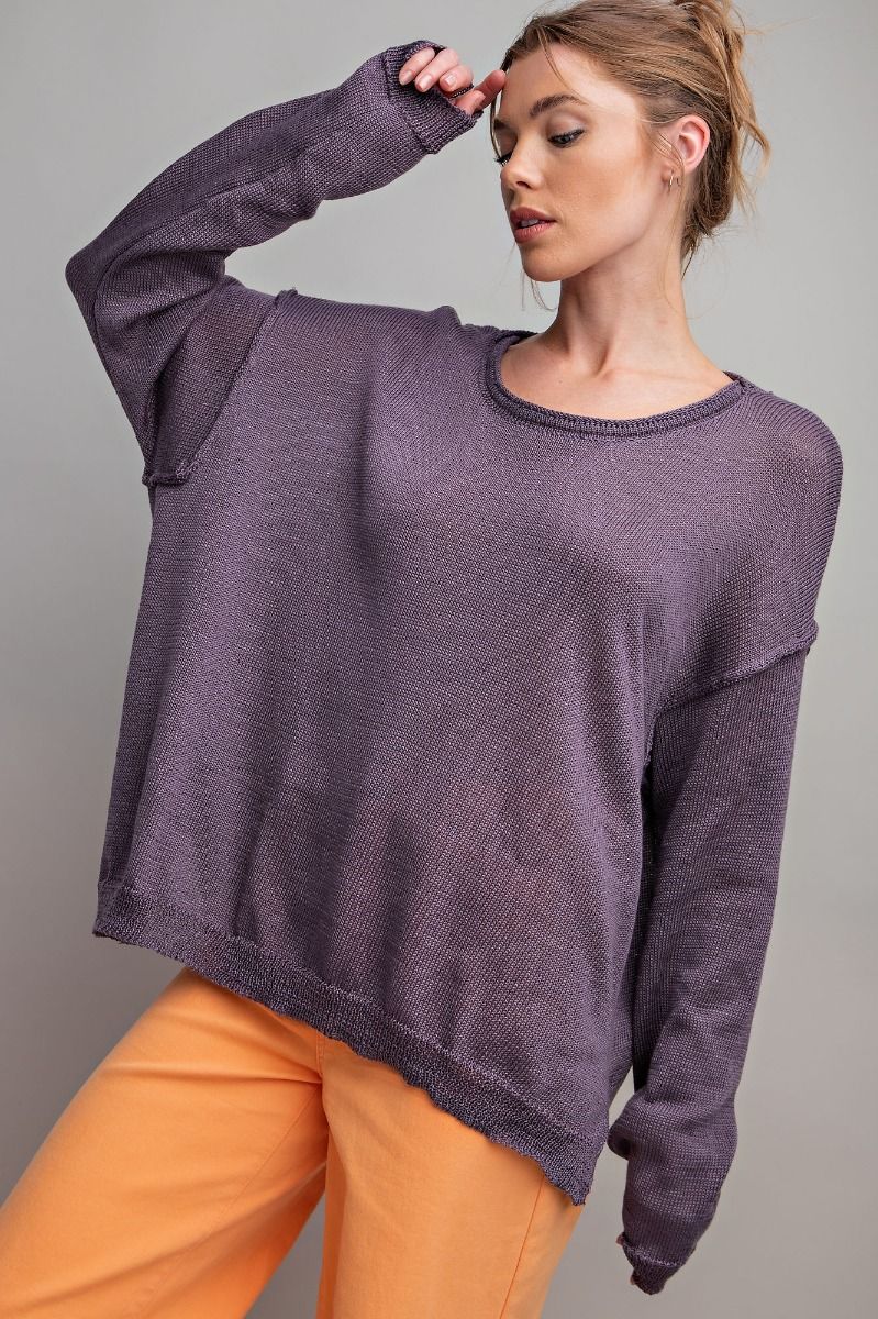 Pretty in Purple Knitted Sweater