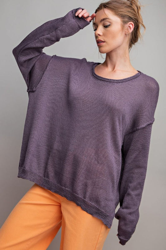 Pretty in Purple Knitted Sweater