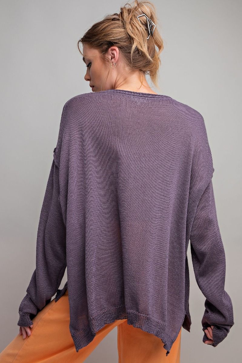 Pretty in Purple Knitted Sweater