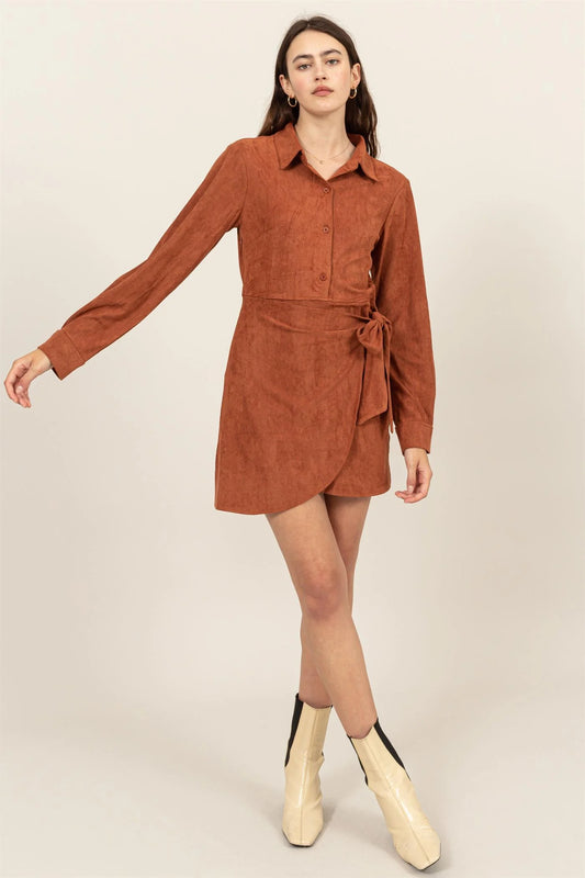 Autumn Breeze Wrap Dress