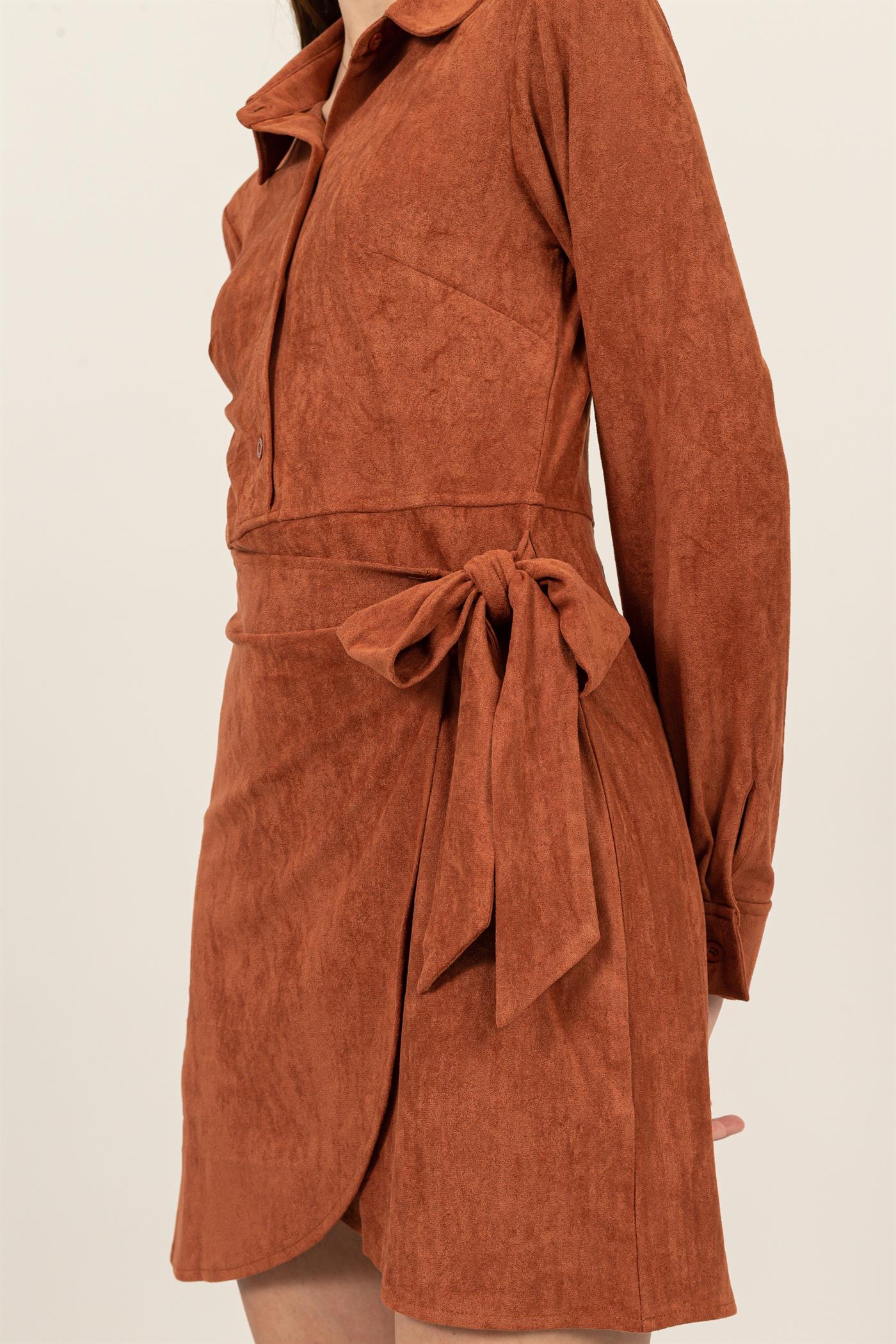 Autumn Breeze Wrap Dress