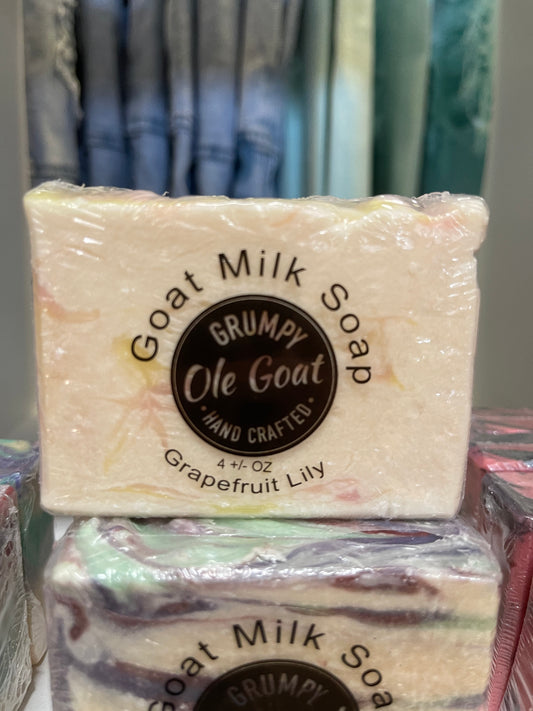 Grumpy Ole Goat- Goat Milk Soap- Grapefruit Lily