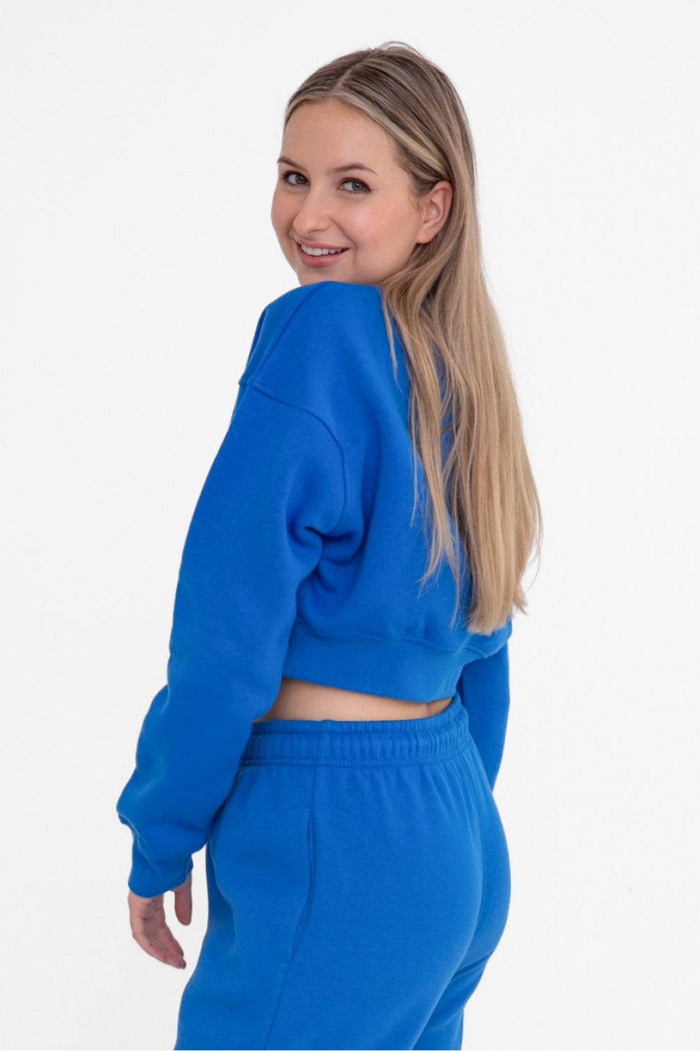 No Rainy-Day Blues Cropped Sweatshirt