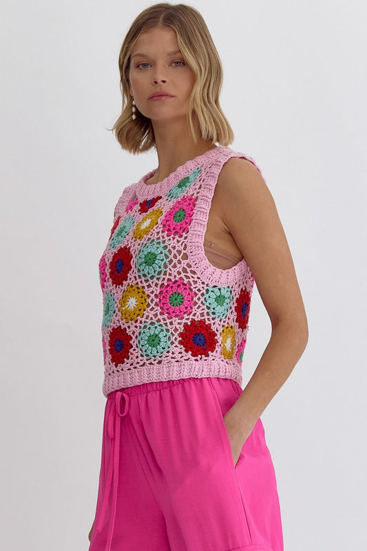 Flower Power Crochet Top