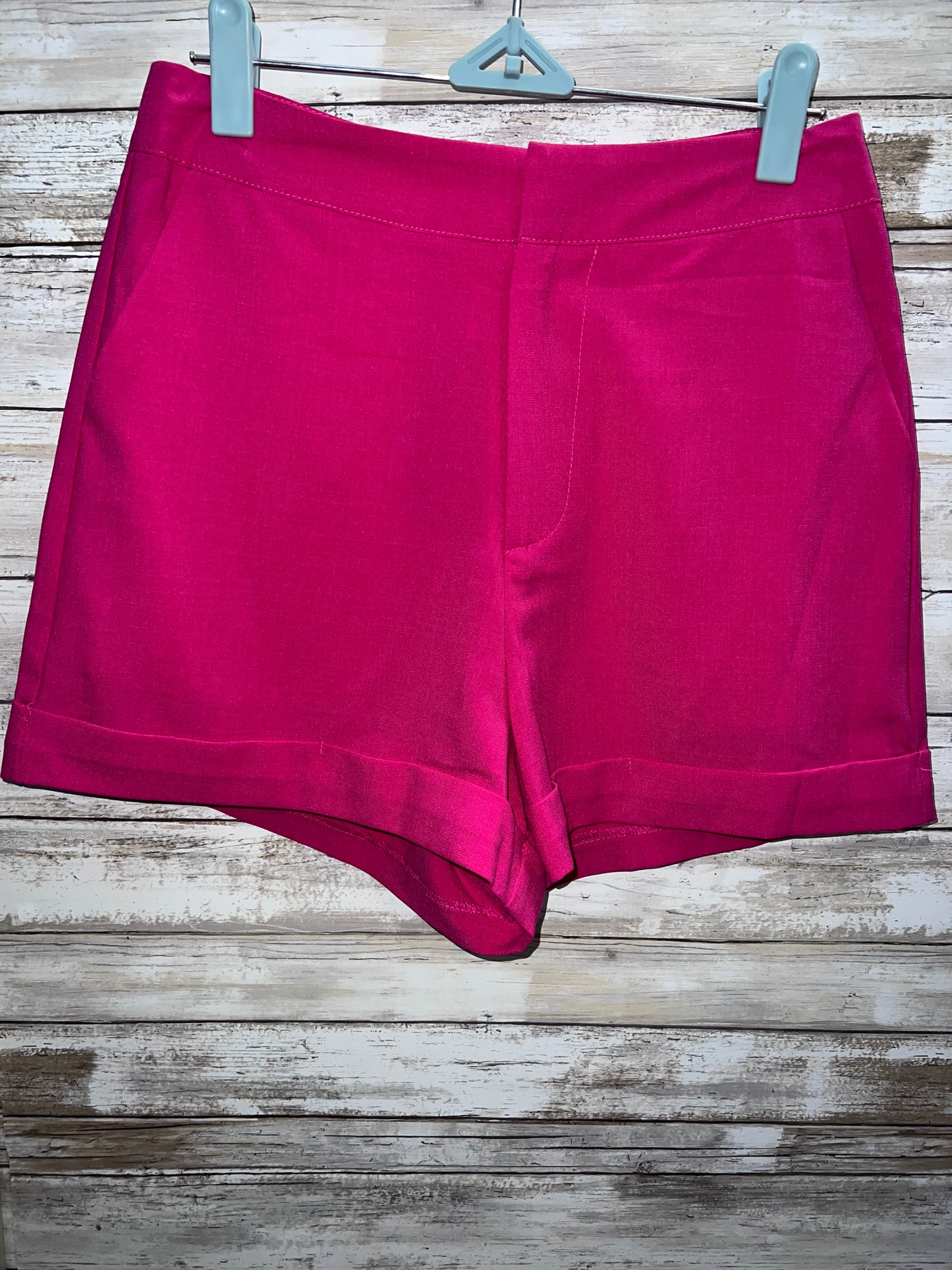 Hot Pink Cuffed Shorts