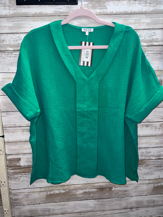 Green Linen Comfy Top