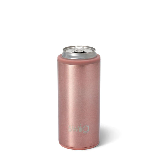 Shimmer Rose Gold Skinny Can Cooler (12oz)